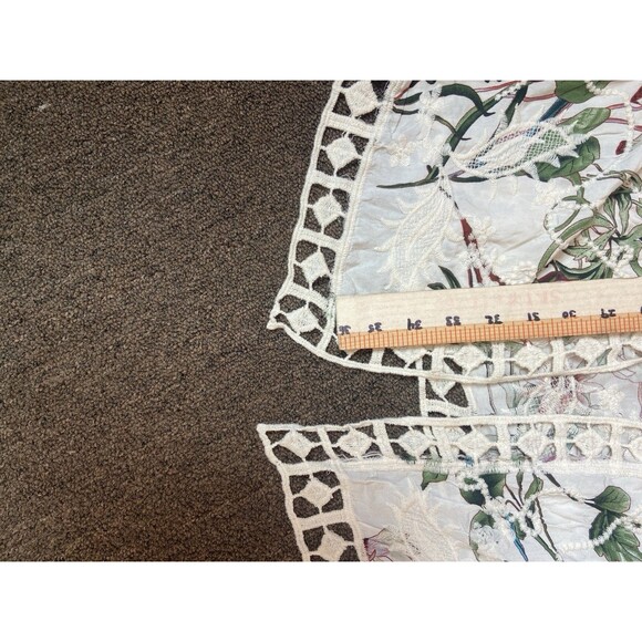 NWT Kimono/Cover Up One Size Embroidered/Crochet Beautiful Print/Colors Cruise - Picture 7 of 16